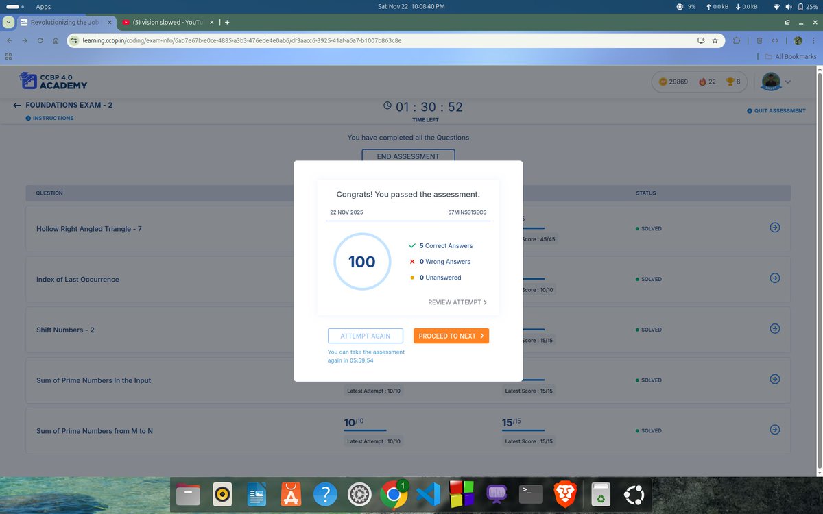shaswatswain53's tweet image. Done day 84 of #100daysofcoding @ #NxtWave CCBP 4.0 Technology.

Today I gave a foundation exam in #Python. 

#Consistency #Fullstack #AIML