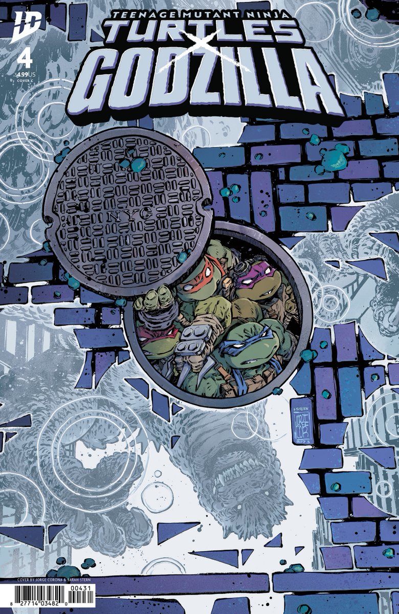 Teenage Mutant Ninja Turtles x Godzilla #4 Cover A, Fero Pe Cover
