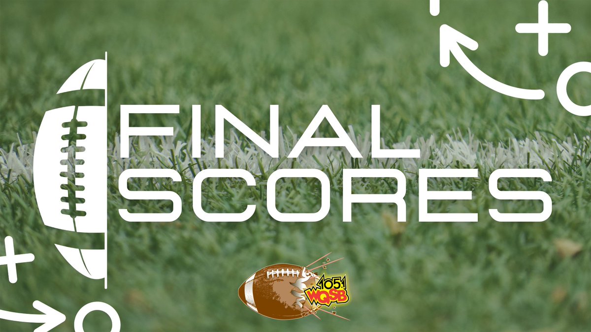 🏈 Round 3 of the State Playoffs wrapped up last night! Miss any of the action? Don’t worry — we’ve got every final score right here. 🙌

👉 Check out all the playoff scores: ow.ly/UkNP50X6nv3

#WQSB #WKXX #Power1075FM #HighSchoolFootball #Playoffs #Scoreboard #FinalScores