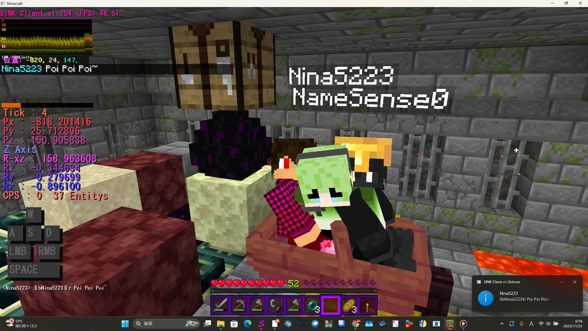 今日のRTA
記録 26分 40秒
マルチでベスト更新した！
#マイクラ #RTA