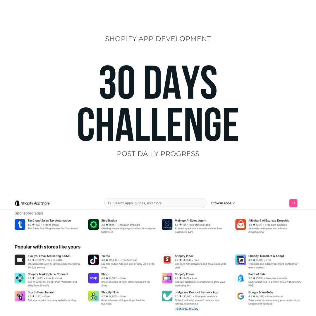 ibnulferdous007's tweet image. Day 6/30
Started coding. As always, the hardest part is getting started - the first problems show up immediately.
But once you begin moving, momentum helps.
Feeling excited. 24 hours a day feels too short right now 😅

#BuildInPublic #30DayChallenge #DevJourney #ShopifyApp