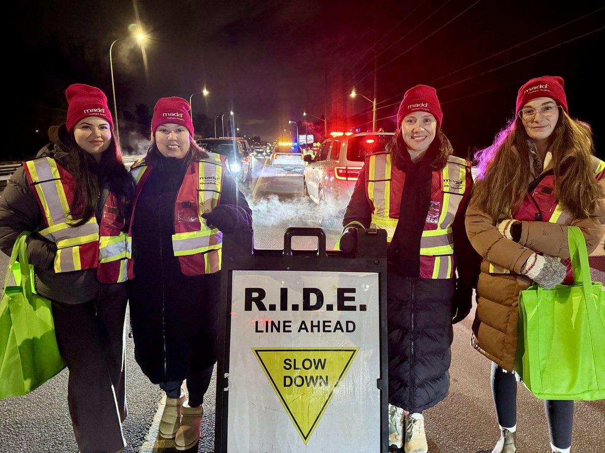MADDDurham's tweet photo. We appreciate the opportunity to join @DRPSRoadSafety officers on the ride lines and connect with our community, reminding everyone to #DriveSafe and #DriveSober this holiday season… and always. #projectredribbon https://t.co/hy4djycB3b