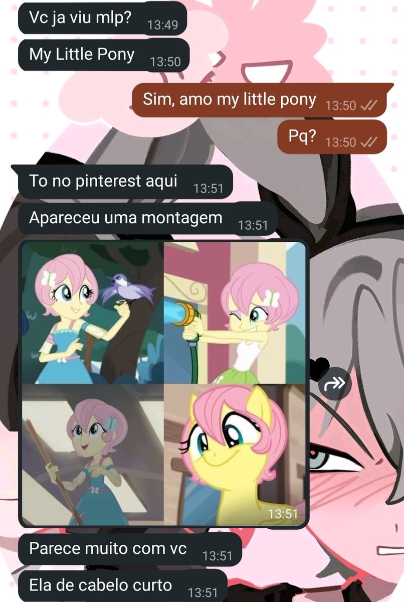 LunamarisLunare's tweet image. Gente, sou a fluttershy de acordo com minha amiga