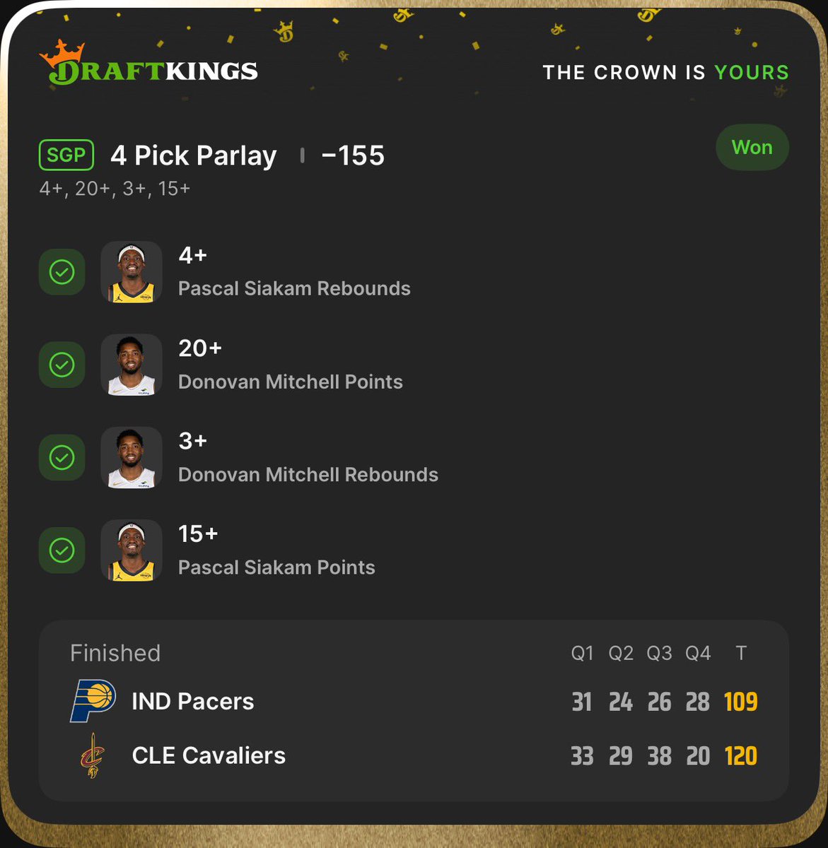 Another 3 day challenge completed! 

We are crushing the NBA with these 3 day rollers!!

📚 Research powered by <a href="/yourlinemate/">Linemate</a>

Grab your own research on Linemate+ ⬇️
linemate.onelink.me/P4de/y1dq3j6x

Link to join Dads Bet Club Discord (I'll research for you)
🔗: whop.com/c/dadsbetclub/…