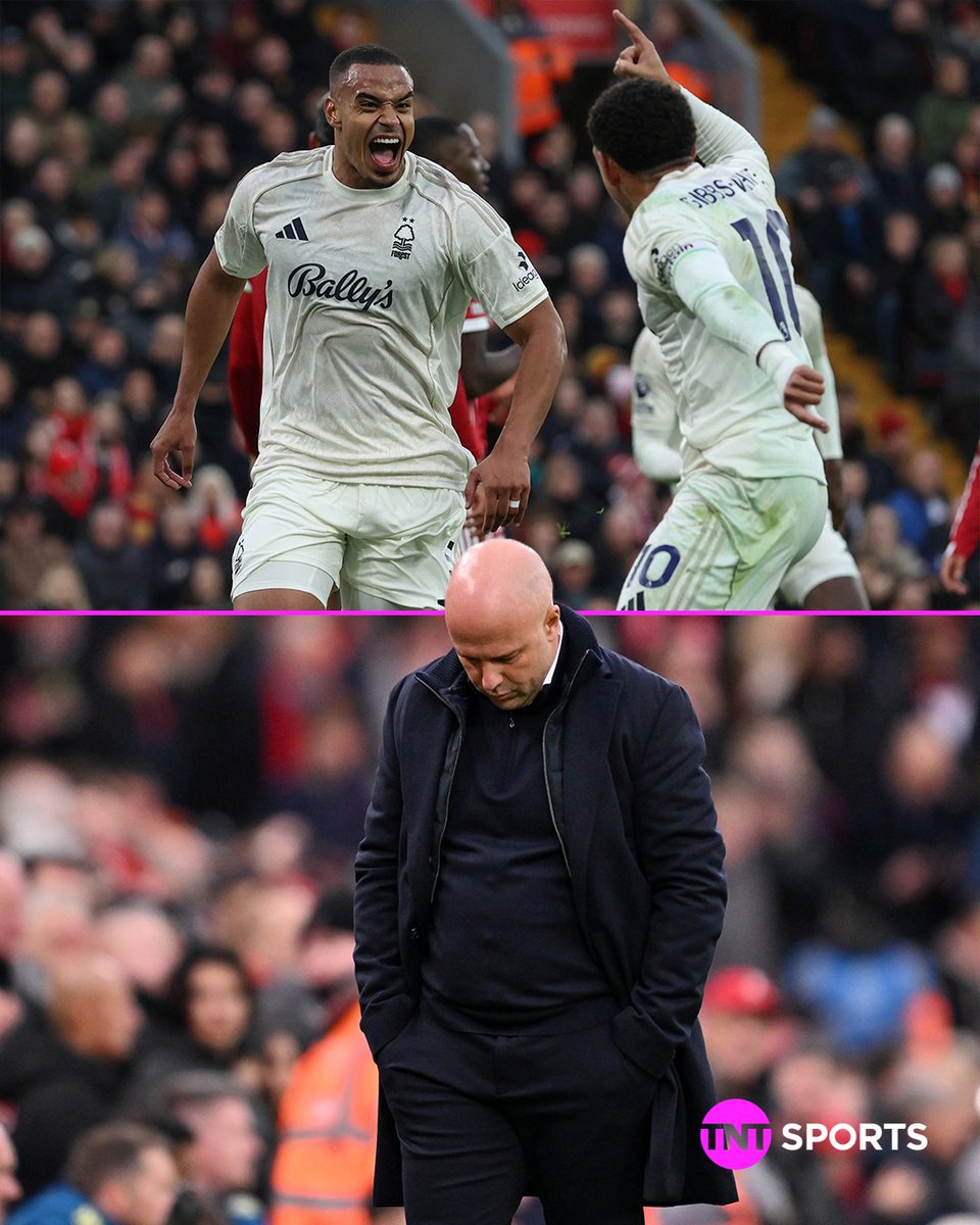 Nottingham Forest win 3-0 at Anfield 🔥

That's the second consecutive season they've won away to Liverpool 🤯
