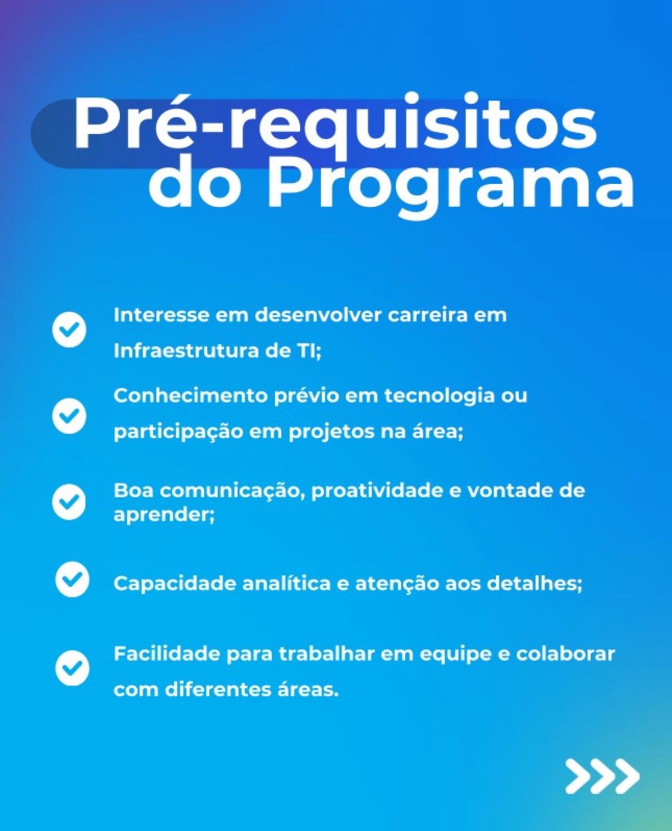 ✨PROGRAMA IMPULSIONA TECH/CIELO✨
⚠️ Inscrições até domingo, 23/11
💡 Não precisa ter experiência!

Verifique mais informações e cadastre-se aqui:
lnkd.in/dRRAADMA

REQUISITOS 📸