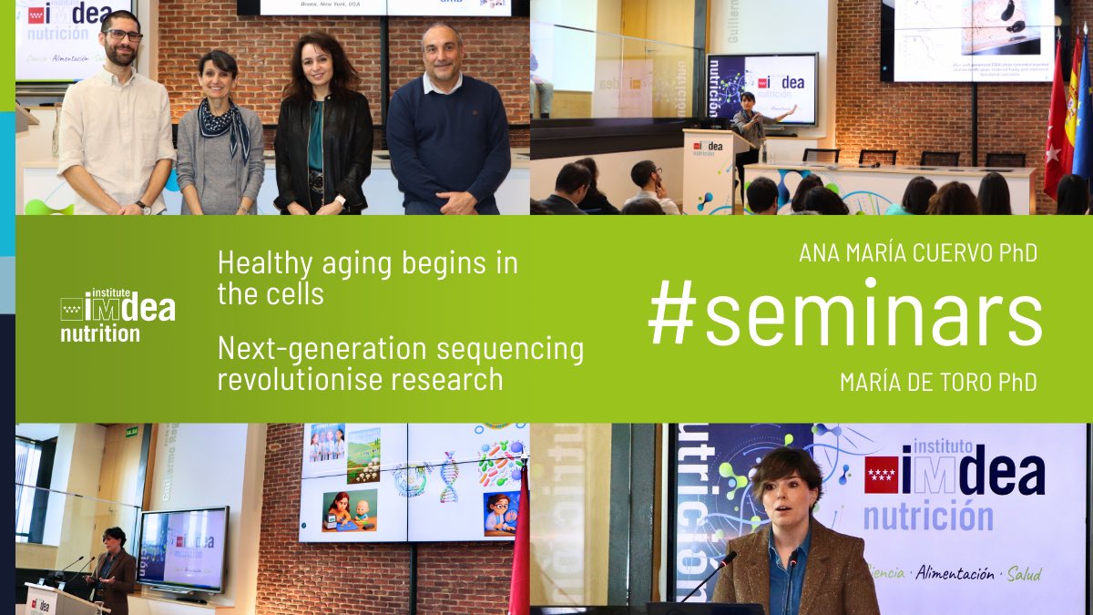 IMDEANutricion's tweet image. 2️⃣ remarkable days bringing #Seminars by two leading scientists: Ana María Cuervo @AMCuervoLab, a foremost expert in #Aging, and María de Toro @Miss_Salmonella, an innovative mind in #bioinformatics. Outstanding messages to advance ▶️

🔔 The important role of sharing knowledge!