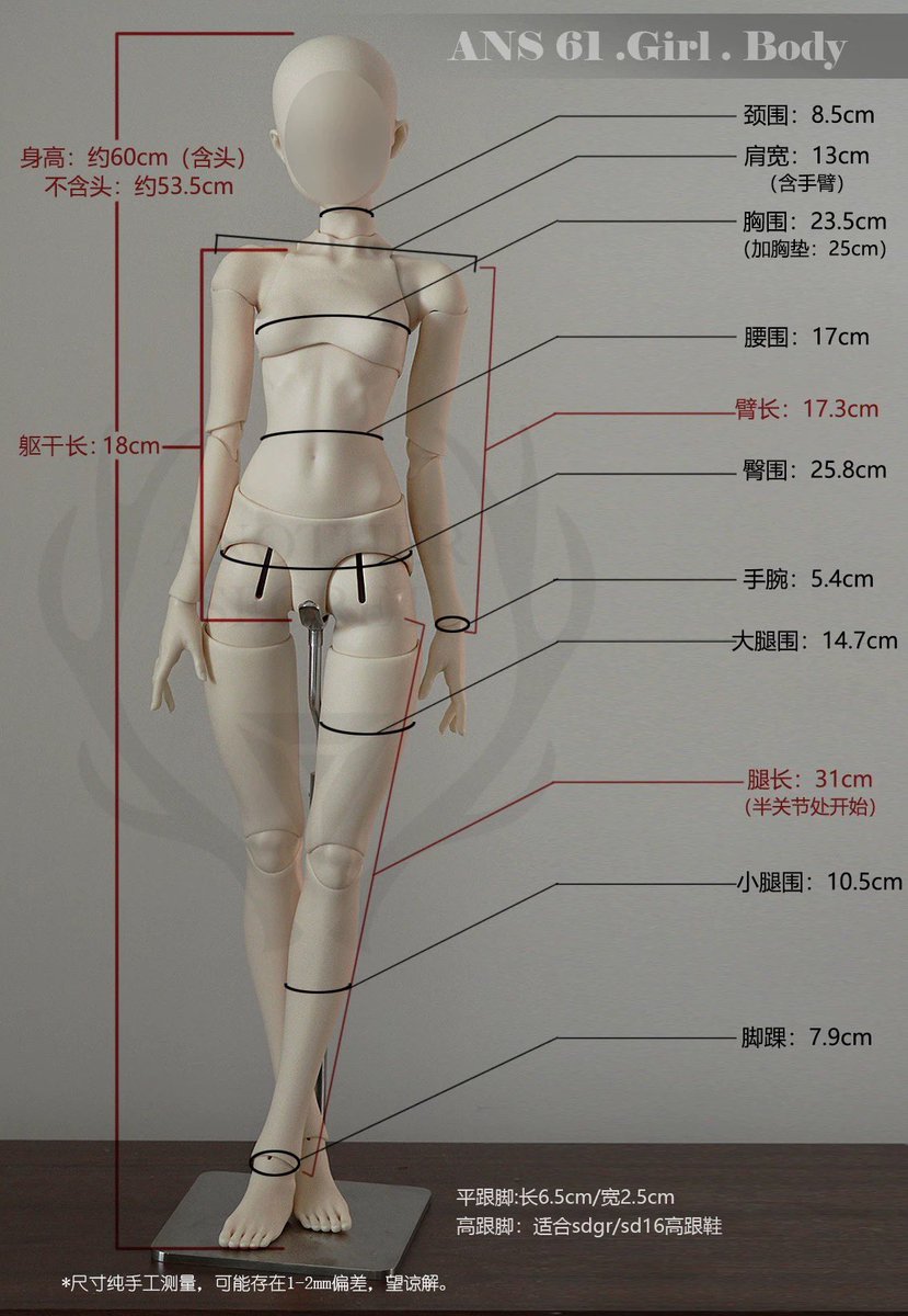 Note_BJD's tweet image. 🍑 ANotherSecret ( ANS )
✅ 嘉露莲 ( Caroline / 캐롤라인 )
➡️ 1/3
⏰ 2025.11.23. 21:00 (KST) ~ 12.7.
⏳ 5개월+ 소요
1️⃣ 머리둘레 21.5cm
2️⃣ 목둘레 8.5~9cm
3️⃣ 안구 16mm
📢 ANS59, ANS61 바디, 관절손도 함께 판매