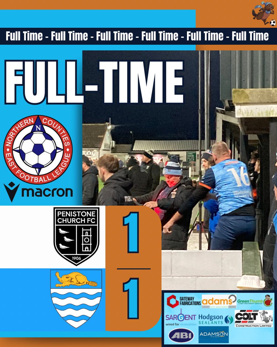 bevtownfc's tweet photo. FT |

We’ll take that point!

#UpTheBeavers ⛪️⚫️#PENBEV 🩵🦫

1-1 #NCELPremier https://t.co/JCuEoM0hQ6