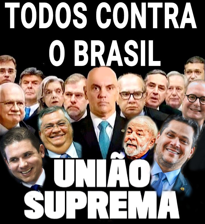 TODOS CONTRA O BRASIL
TODOS CONTRA O POVO
TODOS CONTRA BOLSONARO 

#FreeBolsonaro
LIBERTEM BOLSONARO‼️ 
#BolsonaroPresoPolitico