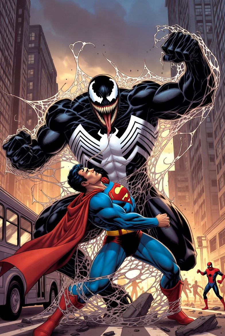 Venom Vs Superman 
#Fanart