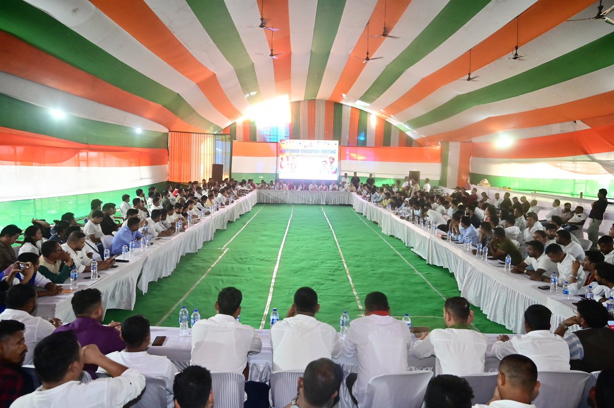 GauravGogoiAsm's tweet photo. Joined the @IYCAssam Extended Executive Meeting in Guwahati today where key operational matters and future action points were reviewed. 

The discussions reflected a comprehensive organisational focus including mandal and booth-level committee formation, verification exercises, voter registration efforts and the 100 Days for Assam roadmap. 

It was encouraging to see structured internal planning matched with a grounded focus on connecting directly with people across Assam.