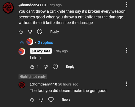 Lazy_Data's tweet image. The (nerfed) crit knife is still stealing people&apos;s lunch money I see

&quot;Do this thing&quot;

*Does the thing*

&quot;Not good enough!&quot;