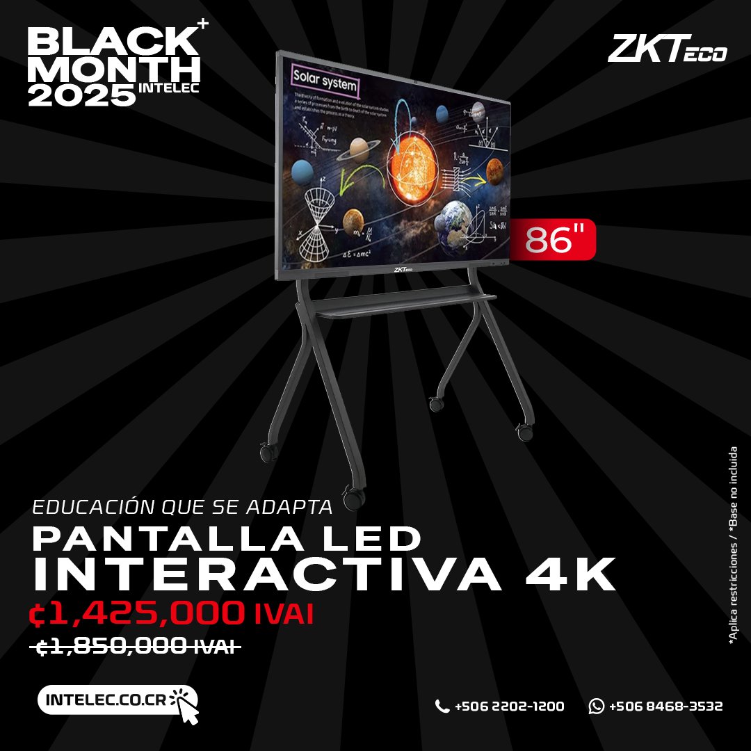 Intelec_CR's tweet image. ¡Pantallas Interactivas a Precio Especial! 🏢 Ideal para juntas más profesionales y dinámicas en su negocio. Mejore la colaboración y presentación.

¡Adquiéralas hoy! 📞 2202-1200 | 💬 8468-3532 
🔗 intelec.co.cr/in-panled

#PantallaInteractiva