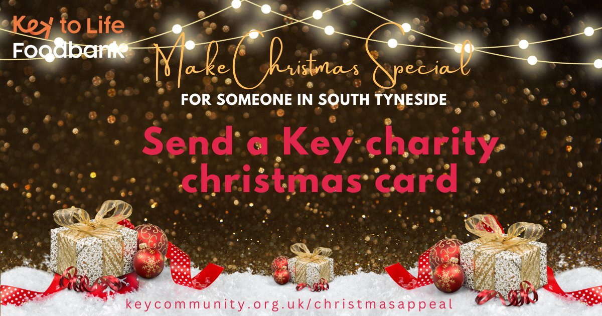 KeyCommunityNE's tweet image. 🎄🎅🎁 Support our Christmas Appeal: Send a Key charity Christmas card or ecard

Shop now: ow.ly/UFO350XsN6A

#KeytoLife #Foodbank #ChristmasAppeal #SouthTyneside #CommunitySupport #MakeChristmasSpecial