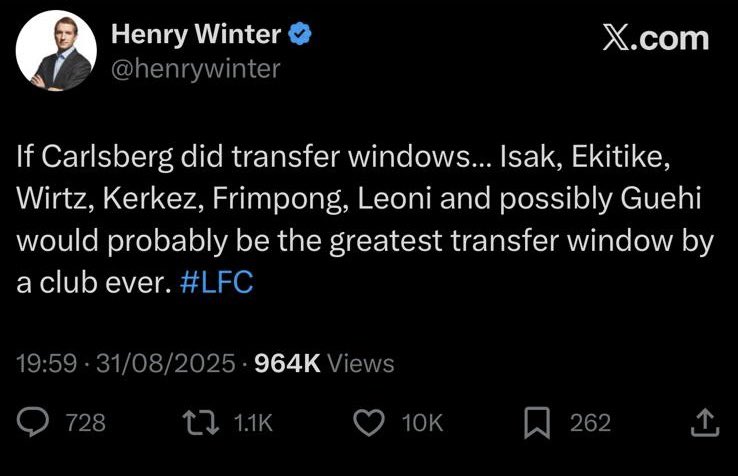 Football is indeed a game of fine margins

It’s crazy to think that the only difference between the best and absolutely worst transfer widow by a club, ever, is a 25 year old centre half from Crystal Palace

Makes you think…