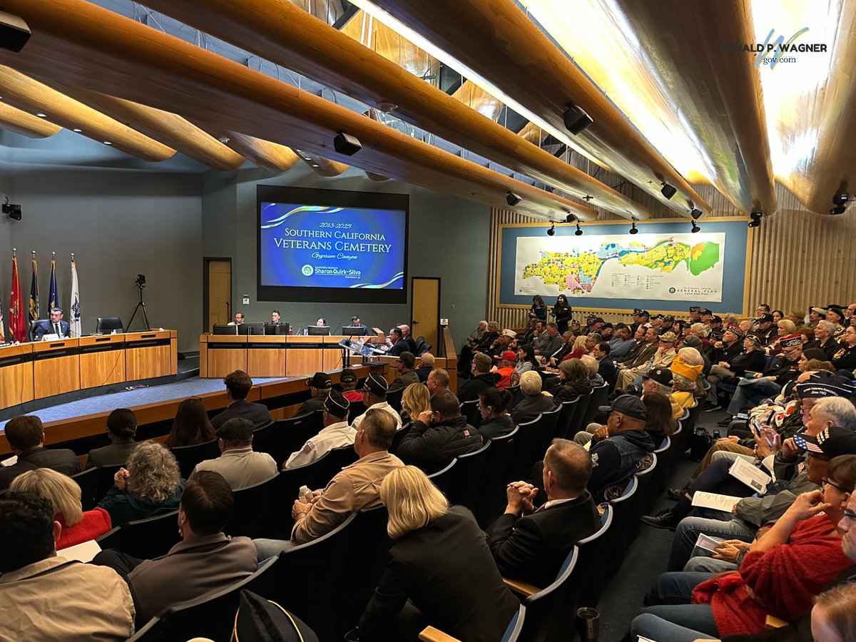 Yesterday, I joined the hearing at the Anaheim City Council chambers hosted by Assemblywoman Sharon Quirk-Silva on the of the Veterans Cemetary in Gypsum Canyon. 

It's time to finally get shovels in the ground &amp; deliver the long-promised resting place our veterans deserve.