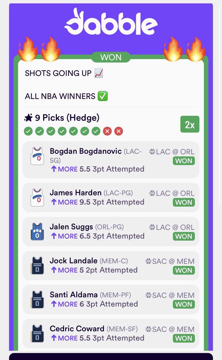 BDSportings's tweet image. $100 To $10K CHALLENGE🚨🚨🚨

🪜DAY 4 LADDER🪜

$748 👉 $1,398 (-115)

1. LIKE &amp;amp; RETWEET

2. COMMENT 🪜

3. CHECK DM

DAY 3 WIN ✅

UCLA TT Ov. (78.5)🔥💸

🚨SUBSCRIBE🚨

dubclub.win/r/p/pri-mebrs/…

Code: Bdsportings 

DABBLE FREE $25👆

MATCH👇

sleeper.com/promo/Bdsporti…

#NBA

👇