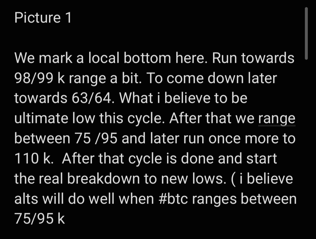CryptoWizardd's tweet photo. 2 thoughts on #btc for the coming weeks

This is just my personal view... i can be wrong aswell. 

Check the pictures for discription.

Overall story. #btc topped. We aint going to make new highs. But alts will outperform #btc coming months. 🤝 https://t.co/ZBmJa0eBXn