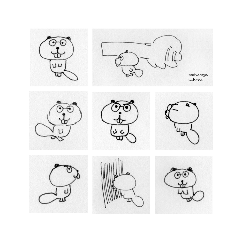 mohumgatea's tweet image. 오늘 그린 비버