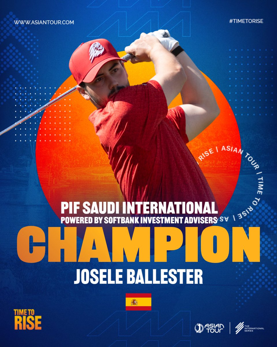 asiantourgolf's tweet image. Josele Ballester is your champion at the PIF Saudi International powered by Softbank Investment Advisers 🏆👏

#PIFSaudiIntl #InternationalSeries #TimeToRise