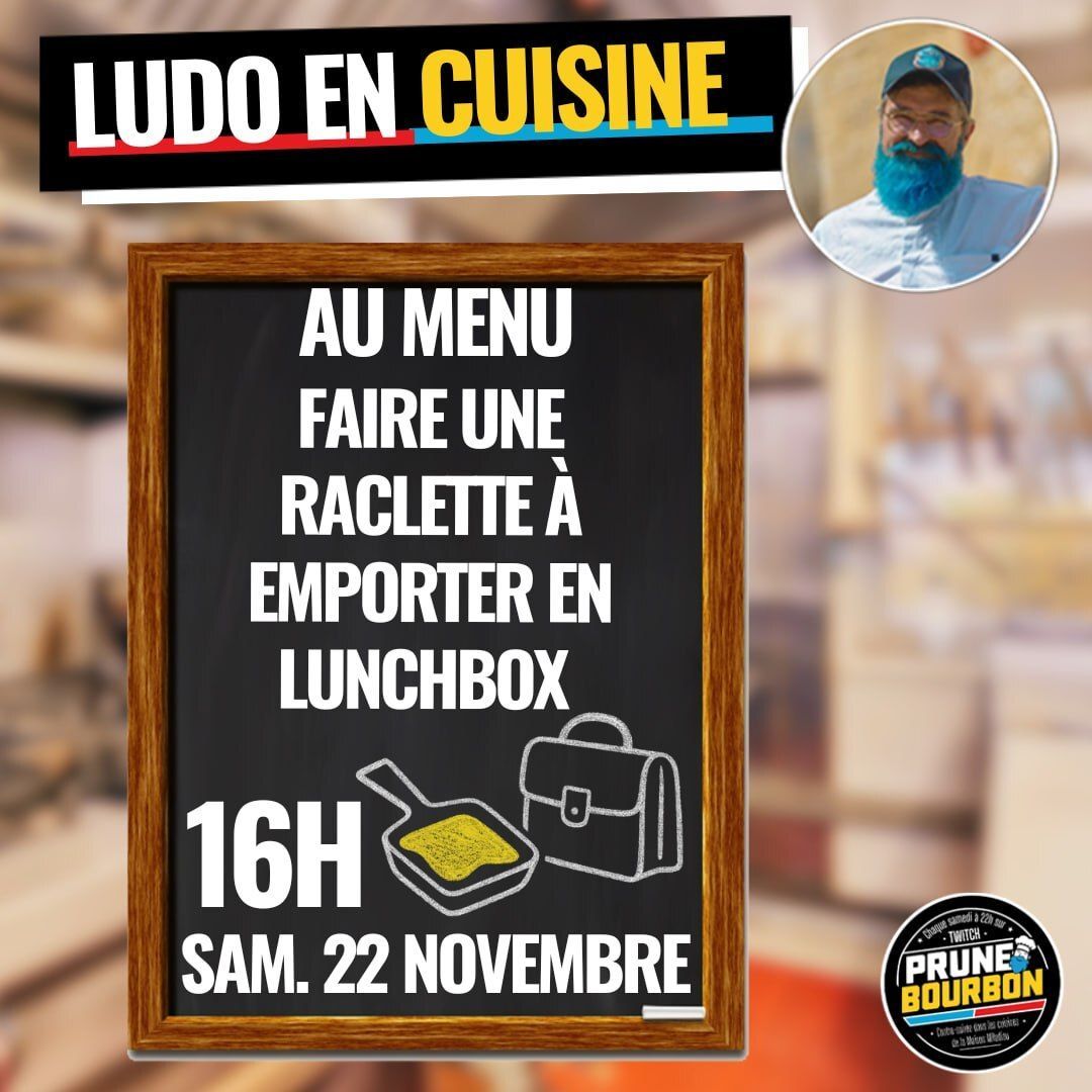 PruneBourbon's tweet image. Cet après-midi à 16h, la cuisine de Miladiou ! 
Chef @LudoDelaherche vous prodigue des conseils pratiques : comment préparer de la raclette à emporter en lunchbox au bureau 😋