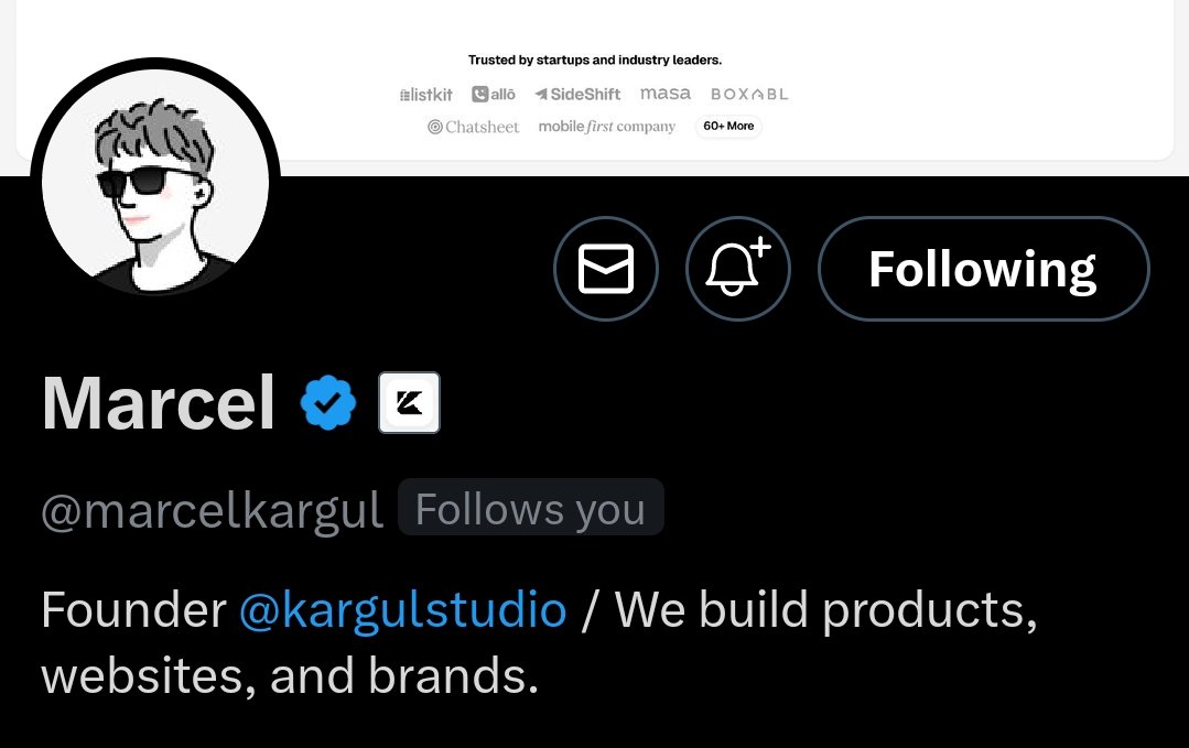 Guess who just followed… 👀

Thanks Marcel.