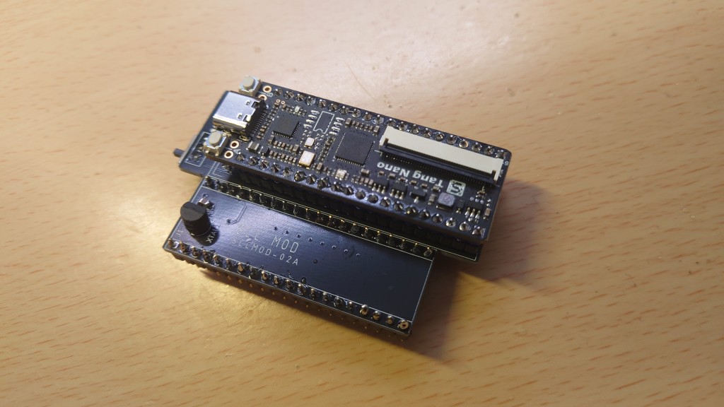 Harumakkin's tweet image. NanoDrive7にTangNano1K(IKASCC)を載せる基板が一週間で届いたので組み立てました、YM2203ひとつと交換して載せます
NanoDrive7は実チップにこだわりを感じるのでこのやり方はあまり好まれないかもしれませんけども
#SCC #NanoDrive7