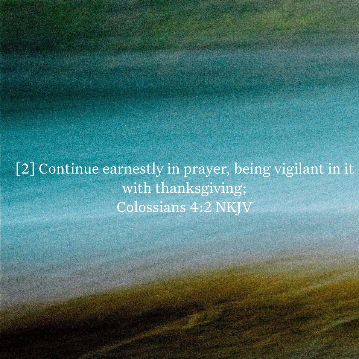 Colossians 4:2 NKJV
[2] Continue earnestly in prayer, being vigilant in it with thanksgiving;