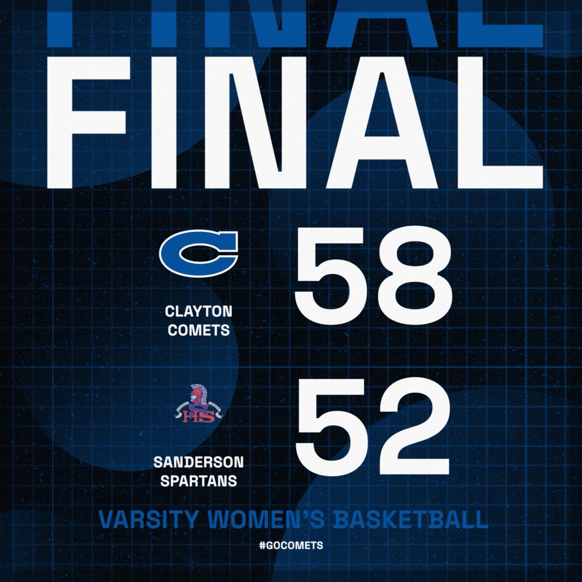 ClaytonCometsAD's tweet image. From last night:

Congratulations to our Varsity Women&apos;s basketball team for their 1st win of the season in a big road win at Sanderson 58-52!  Great work ladies and let&apos;s keep it going now!

#GoComets