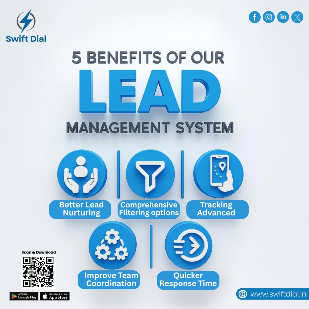 SwiftDial297's tweet image. Upgrade your sales process with the Swift Dial Lead Management System! ⚡📲
Better nurturing, faster response &amp;amp; smarter tracking — all in one app.
🌐 swiftdial.in

#SwiftDial #LeadManagement #CRM #SalesTech #BusinessGrowth #LeadTracking #TrendingNow
