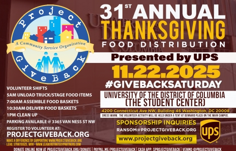 udc_edu's tweet photo. UDC has opened its doors to @ProjectGiveBackโready to work and ready to serve. ๐โค๏ธ
Join us for the 31st Annual Thanksgiving Food Distribution today, on 11.22.2025 as we give back to the community we love.
#GiveBackSaturday #UDCServes #FirebirdPride https://t.co/UOQPbw8fmH