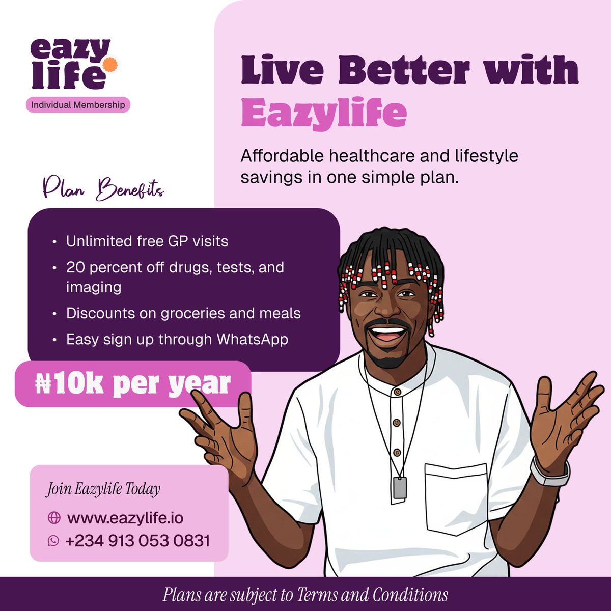 ologun01's tweet image. Introducing Eazylife

Eazylife and we mean it, when we called it Eazylife

We are bringing affordable and quality healthcare 

Visit eazylife.io and sign up

Live well for less

Give a follow:

instagram.com/eazylife.io/

tiktok.com/@eazylife.io