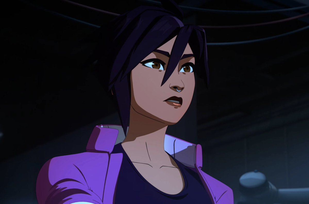 stqrlett's tweet image. the awe in her eyes when she sees his mecha man suit &amp;lt;/33
#dispatch #invisigal