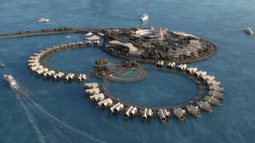 Dmm_projects's tweet image. منتجع فاخر سيحمل أسم العلامة التجارية كلاود 7 ضمن مشروع تطوير #جزيرة_المرجان في #الدمام بإدارة من شركة كيرتن العالمية للضيافة ، وسيضم المنتجع 74 شاليهاً عائماً فوق الماء بتصاميم مميزة بالإضافة إلى نادي نيسا الشاطئي ومرافق اللياقة البدنية والسبا والعافية و خدمات فاخرة متنوعة .