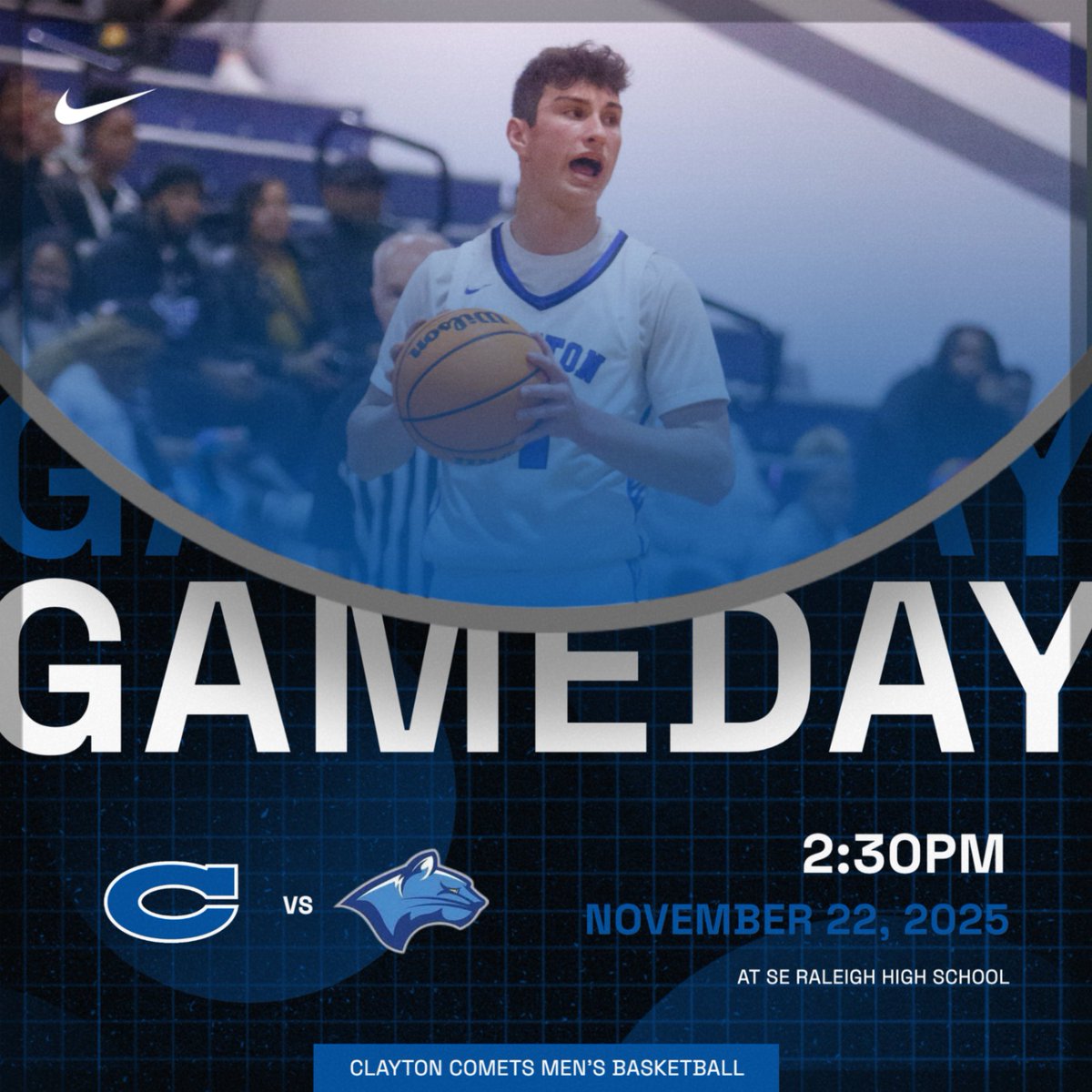 ClaytonCometsAD's tweet image. 🚨🏀(M) GAMEDAY🚨

🆚 Calvary Day
🏟 SE Raleigh High School
📍 Raleigh, NC
⏰ 2:30PM (Men&apos;s Varsity Only)
🎟️ GoFan

📸 @through_leos_lens

#GoComets