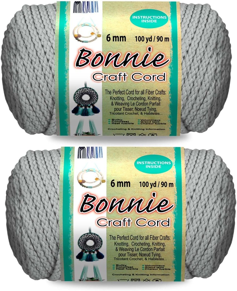 babyfashionusa's tweet image. Pepperell Bonnie Braid Macrame Cord | 6mm x 100yd | Shadow (Value 2-Pack) | Twisted Polypropylene Cord for DIY Crafts, Plant Hangers, Wall Hangings, Crochet &amp;amp; Macrame | Long-Lasting, Vibrant Color

Price :  $31.99

sovrn.co/hef7owq

#ad #Macrame

Image Credit :  AMAZON