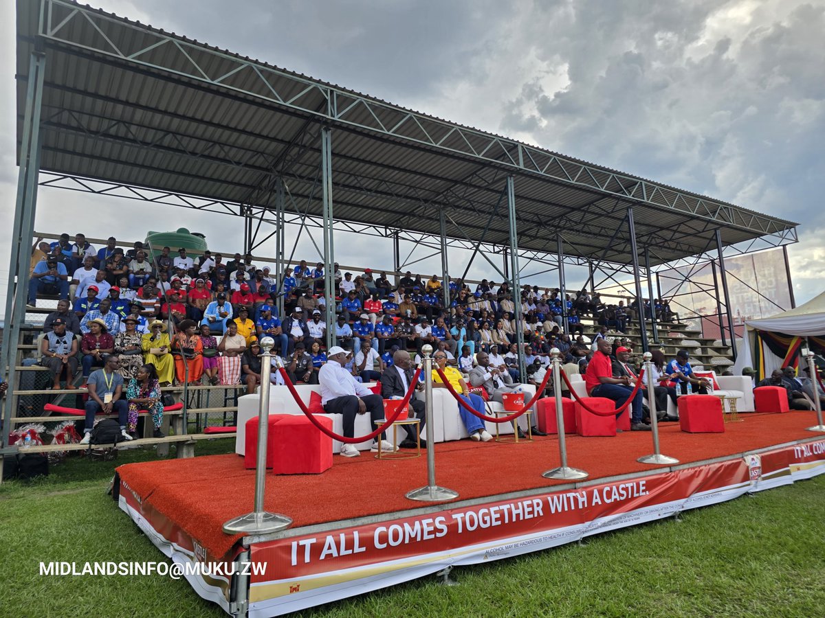 HER EXCELLENCY, Dr. Auxillia Mnangagwa <a href="/ZimFirstLady/">First Lady of Zimbabwe 🇿🇼</a> has arrived at Ascot Stadium in Gweru for the Premier Soccer League match between Scotland FC and TelOne. <a href="/edmnangagwa/">President of Zimbabwe</a>