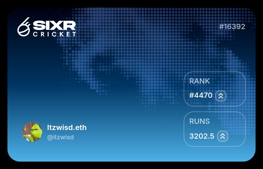 itzwisd's tweet image. $SIXR keeps popping up on my radar, and it’s giving early-ecosystem energy. 
The way they’re blending cricket, gaming, and on-chain rewards feels like one of those narratives that goes from “niche” to “everywhere” real quick.

This wave is still early. Don’t sleep.

#SIXR #TON…
