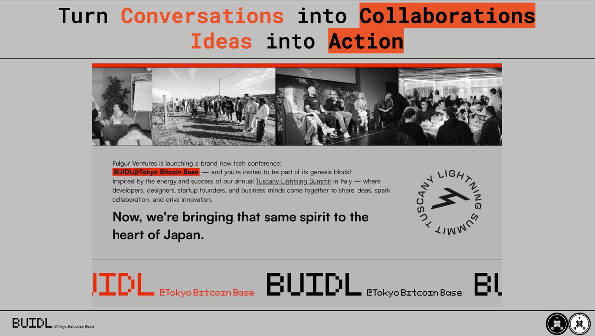 12 hours til BUIDL @ Tokyo Bitcoin Base.
<a href="/TBB_EN/">Tokyo Bitcoin Base</a> is about to light up⚡️
Builders, get ready 😎

#BITCOINJAPAN #BJ25