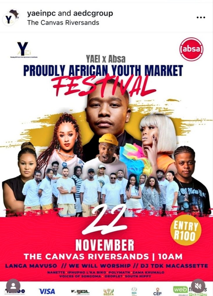 LeeMpaki's tweet photo. YAEI x Absa African Youth Festival is currently happening!!โค๏ธ
#IGREWIT
#YAEI2025
#YourStoryMetters ๐ https://t.co/09JvUnvtAV