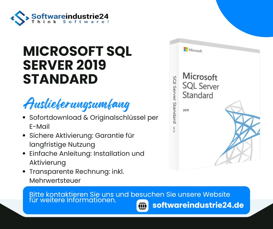 Softwareindust's tweet image. Tweet:
Datenkraft ohne Overkill: 💡
 SQL Server 2019 Standard = Performance &amp;amp; Sicherheit für Unternehmen, die schlank denken – aber groß wachsen wollen.
👉 Jetzt als Sofortdownload: softwareindustrie24.de/microsoft-sql-…
#SQLServer2019 #TechTalk #Microsoft #ITSecurity #Database