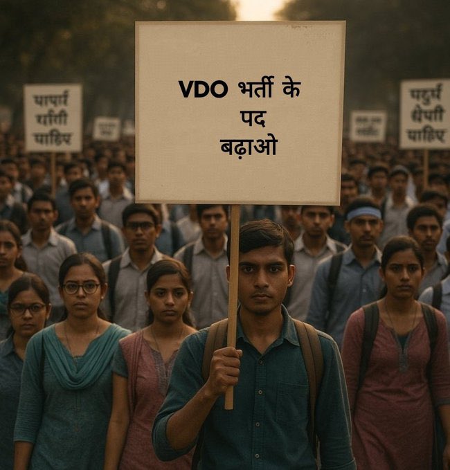 आवाज़ ऐसे वैसे नियमो की दुहाई देती है,
मरते अधिकारो की चीख किसे सुनाई देती है..!!

#VDO_भर्ती_में_पद_बढाओ