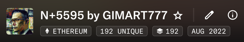 It’s time to introduce my collection of 192 unique pieces created in 2022, in few... opensea.io/collection/n-5…