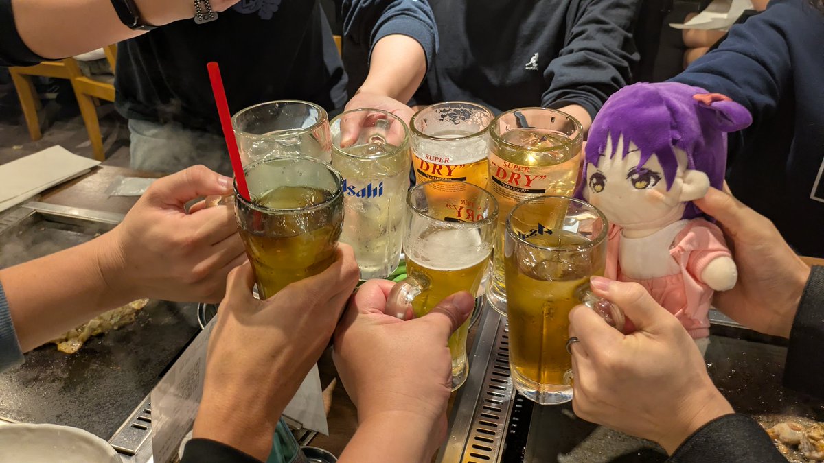 norikeke's tweet image. 響木家打ち上げ！🍻
もんじゃ！
#シトワン