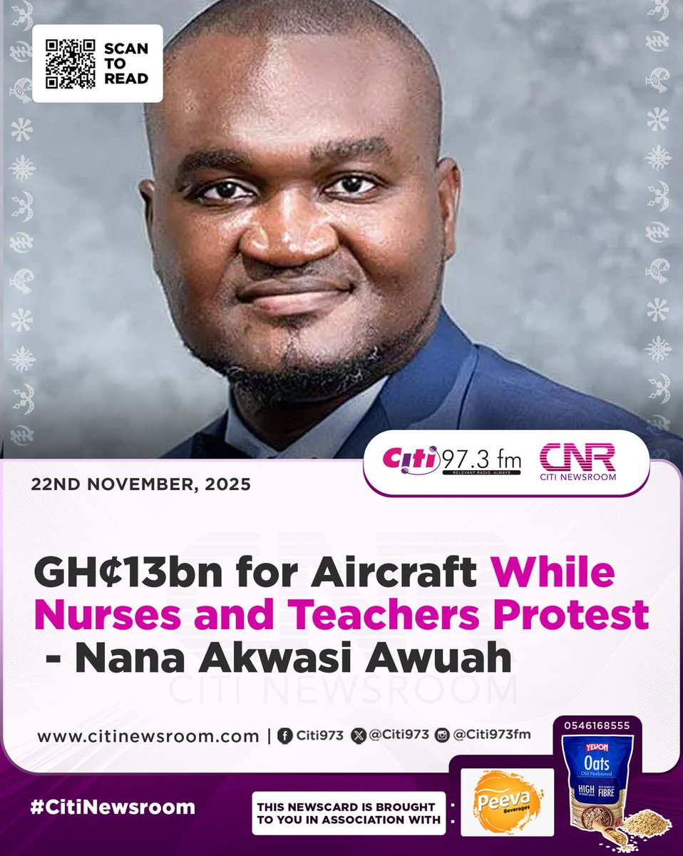Citi973's tweet image. GH¢13bn for Aircraft While Nurses and Teachers Protest - Nana Akwasi Awuah

| Watch his full submission on #TheBigIssue with 
@SelormAdonoo: youtube.com/watch?v=6s737W…

#TheBigIssue #CitiFM #CitiNewsroom #GhanaNews