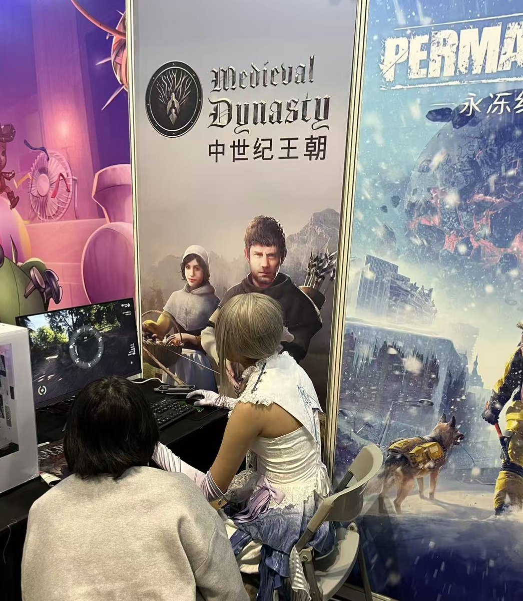 permafrostgame's tweet photo. We're rockin' at WePlay Expo 2025!  🤩

#MedievalDynasty #Permafrost #VikingsDynasty #WePlayExpo #WePlayExpo2025