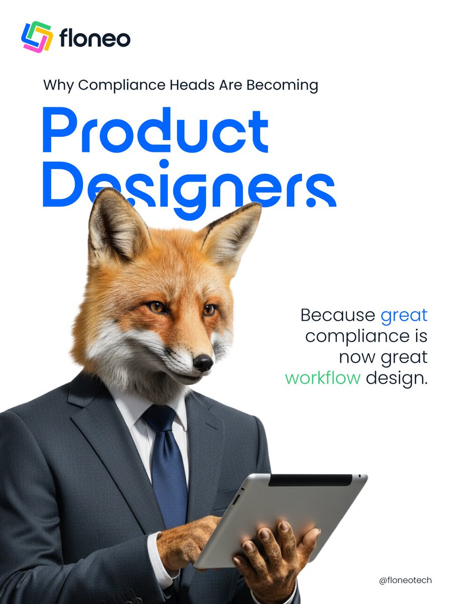 Floneotech's tweet image. Why are Compliance Heads turning into Product Designers?
Because great compliance is now great workflow design.

With Floneo, teams turn complex, manual compliance processes into clean, automated workflows that actually scale.

Your workflow needs an upgrade.

#nocode #lowcode