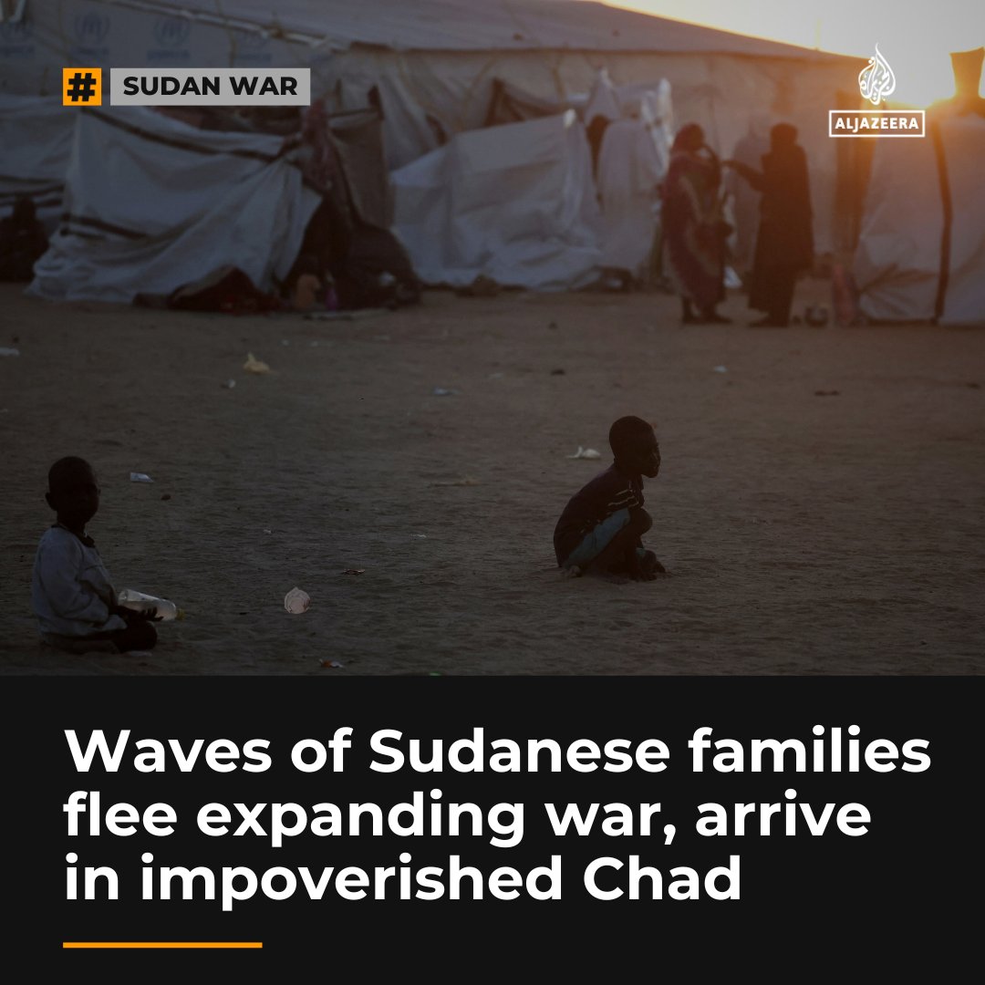 Thousands more Sudanese people fleeing the country’s bloody war continue to arrive in neighbouring and impoverished Chad, as the humanitarian situation deteriorates on the ground in the region.

🔗: aje.io/r7g5yg