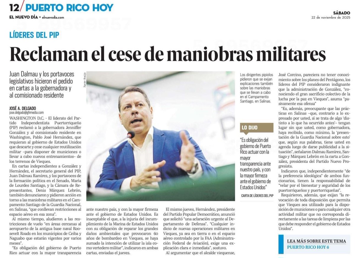 ComisionadoPIP's tweet image. PAZ PARA VIEQUES.